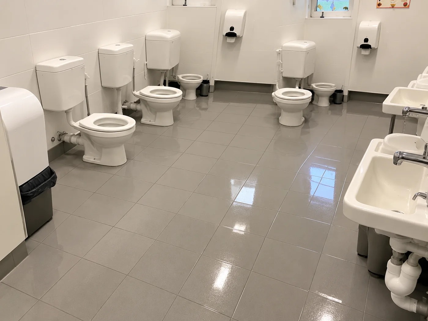 Illustrative childcare bathroom after professional cleaning in Melbourne